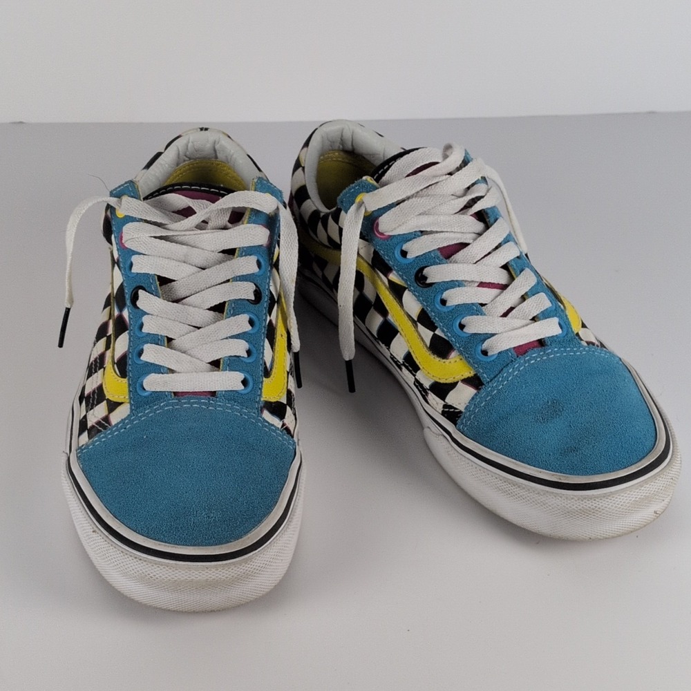 Vans Old Skool Crazy Checks Size Mens 8 Women's 9.5 Sneakers Shoes